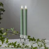 LED candela di cera a strisce set di 2 batterie timer verde Anteprima dell’immagine prodotto 23