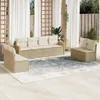 The Living Store 8-tlg. Garten-Sofagarnitur mit Kissen Produktbild-Vorschau 2