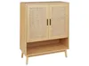 BELIANI Sideboard Hellbraun Rattan mit 2 Türen 1 Offenes Produktbild-Vorschau 1