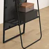Ganzkörperspiegel mit Ablage und Haken, Schwarz, 157x50 cm Produktbild-Vorschau 9