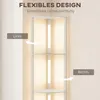 LED Standleuchte, Eckregal, dimmbar, 4 Ablagen, warmweißes Produktbild-Vorschau 6