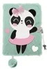 Pamiętnik A5 96 kartek z kłódką 3D Panda Ballerina Podgląd zdjęcia produktu 2
