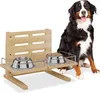 Relaxdays Futterstation Hund, höhenverstellbare Hundebar, Produktbild-Vorschau 1