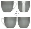 6er Set Variant Grau Kaffeetassen mit Untertassen für 6 Produktbild-Vorschau 3