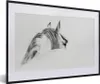 MuchoWow® MuchoWow® Gerahmtes Poster Pferd - Weiß - Grau Produktbild-Vorschau 1