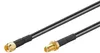 A black cable with gold connectors on a white background. Voir les images du produit
