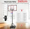 Basketballkorb 147–260cm Indoor Outdoor Basketballständer Produktbild-Vorschau 2