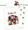 A children's bedding set featuring the character Elmar the elephant. Produktbild-Vorschau