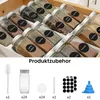 24er Gewürzgläser Eckig Set, Gewürzstreuer Glas mit Produktbild-Vorschau 9