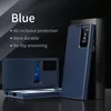 A dark background with a blue phone case and text describing its features. Náhled obrázku produktu