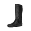 A black leather boot on a white background. Podgląd zdjęcia produktu