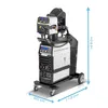 A welding machine on a cart, with dimensions indicated. Produktbild-Vorschau