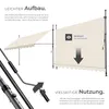 tectake® Klemmmarkise mit Handkurbel einfache Montage Produktbild-Vorschau 4