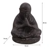 Stonox Shaolin Mönch Figur Quenx Anjali Mudra Steinguss Produktbild-Vorschau 7