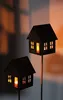 Edelrost Lichterhaus 2er Set Windlicht Gartendeko rostige Produktbild-Vorschau 5