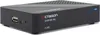 A black satellite receiver with ports on the front. Produktbild-Vorschau