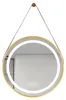 Zimilo LED-badspiegel, rond, 70 cm, goud, met verlichting. Productafbeelding-voorbeeld 10