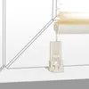 A close-up view of a white pleated blind mechanism and its mounting bracket. Produktbild-Vorschau