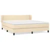 Boxspringbett mit Matratze Creme 160x200 cm Stoff Produktbild-Vorschau 1