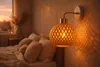 LUXOLAR LED Wandleuchte Rattan Boho Beige/Grau E27 - Produktbild-Vorschau 2