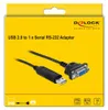 DeLOCK 66281, Czarny, 1,8 m, RS-232, USB Typu-A, Żeńska, Podgląd zdjęcia produktu 3
