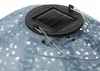 LED Solar Lampion - mit Blumenmuster - warmweiße LED - H: 25cm - D: 25cm - Lichtsensor - blau Produktbild-Vorschau