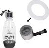 A SodaStream bottle and its cap with a separate ring, shown against a white background. Produktbild-Vorschau