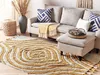 BELIANI Teppich Beige u. Senfgelb Baumwolle 160 x 230 cm Produktbild-Vorschau 2