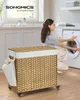 SONGMICS Wäschekorb, 160 L, mit Deckel, 3 Fächer, Produktbild-Vorschau 1