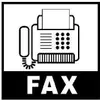 A graphic illustration of a fax machine with the word "FAX" below it. Produktbild-Vorschau