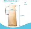Intirilife Karaffe Kanne aus Glas in Amber - 1.4 Liter Produktbild-Vorschau 4