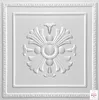 A white, embossed ceiling tile with a floral design. Produktbild-Vorschau