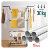 VOUNOT® 4 Ebenen Wäscheständer Turm mit Rollen 126x63x170 Produktbild-Vorschau 7