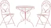 BELIANI Balkonset Rosa Eisen 3-teilig Antik-Optik Produktbild-Vorschau 1