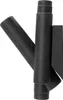 A black wall hook with two prongs, mounted on a white background. Anteprima dell’immagine prodotto