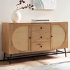 Commode 140x80x40 cm moderne, haute commode avec 2 portes Voir les images du produit 1