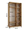 Šatní skříň BAYLIN 1 - 130/45 cm, dub artisan / černá / dub Náhled obrázku produktu 4