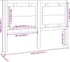 vidaXL Kopfteil Grau 145,5x4x100 cm Massivholz Kiefer Produktbild-Vorschau 6