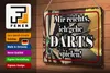 Blechschild mir reichts ich gehe Dart spielen, 30 x 20 cm, Produktbild-Vorschau 4