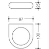 HEWI Halter Ser 477, matt, T:100mm anthrazitgrau Produktbild-Vorschau 4