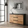 Komoda 120 cm Aga Antracyt Wotan matowa z szufladami Podgląd zdjęcia produktu 2
