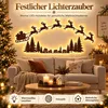Weihnachtsbeleuchtung Holz Wanddeko, LED Rentier Dekoration Produktbild-Vorschau 5