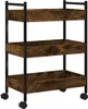 vidaXL Kuchyňský vozík kouřový dub 50x30x70 cm materiál na Náhled obrázku produktu 1