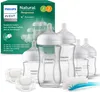 A gift set of Philips Avent baby bottles, pacifiers, and a bottle brush, presented on a white background with the product packaging visible. Produktbild-Vorschau