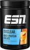 A black tub of ESN Iso Clear Whey Protein Isolate in Peach Ice Tea flavor, with a label showing the product name, details, and an image of a peach iced tea drink. Produktbild-Vorschau