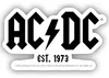 Spreadshirt AC/DC Schwarzes Logo Est. 1973 Sticker Produktbild-Vorschau 1