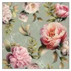 Tovaglioli 33x33 cm - Peonies composition green Anteprima dell’immagine prodotto 1