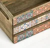 ZELLER Dřevěná bedýnka Imitace mozaika 24x16x13,5cm Náhled obrázku produktu 3