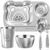 Edelstahl Baby Geschirrset, Kindergeschirr-Set aus Produktbild-Vorschau 1