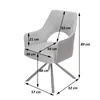 A diagram showing the dimensions of a chair. Produktbild-Vorschau